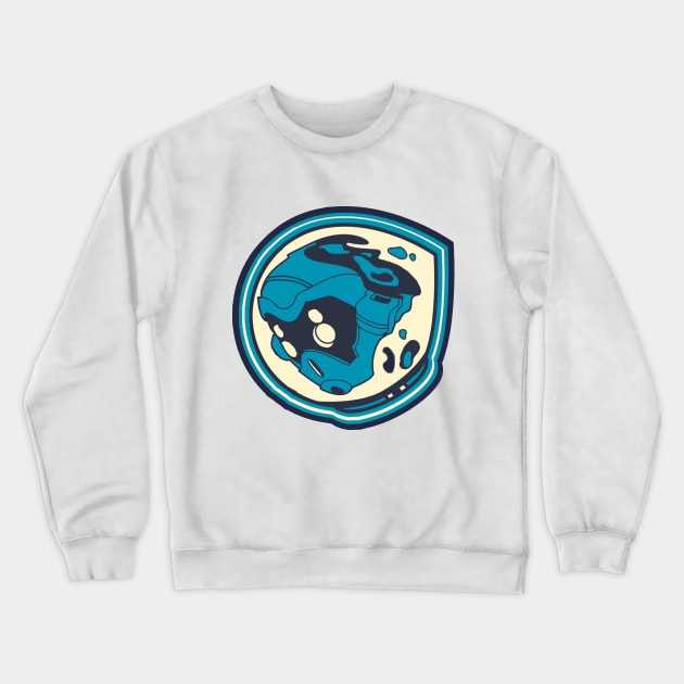 Floating Blue Crewneck Sweatshirt by chengeling